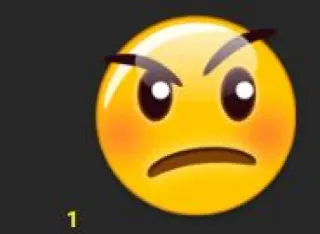 😮‍💨 1b252069 이모티콘, 화난, 이모티콘, 얼굴, 심술궂은 telegram sticker