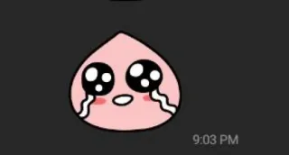 😮‍💨 417dc7e2 복숭아, 귀여운, 우는, 이모티콘, 만화, 슬픈 telegram sticker