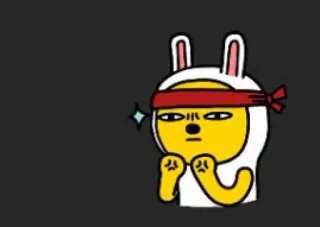 😮‍💨 5bed1507 만화, 캐릭터, 토끼, 화난, 노란색, 토끼 telegram sticker