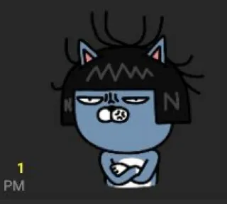 😮‍💨 cf9153de 만화, 화난, 캐릭터, 귀여운, 웃긴, 동물 telegram sticker