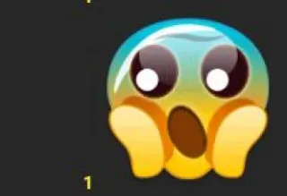 😮‍💨 d5dff966 이모지, 충격, 놀람, 감정, 얼굴, 디지털 스티커 telegram sticker