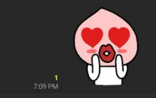 😮‍💨 dd1d0d35 하트눈, 사랑, 만화, 귀여운, 이모티콘 telegram sticker