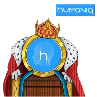 🤝 756177a0 humaniq humaniq, logo, korona, król whatsapp sticker