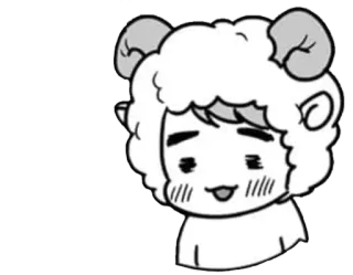 ☁️ 4a4ecd5b pecora, animale, carino, cartone animato telegram sticker