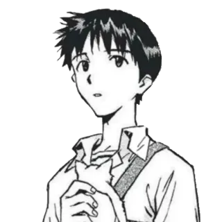 🤕 65474570 Shinji Ikari Neon Genesis Evangelion Anime, Manga, Personaggio, Fanart, Evangelion, Shinji Ikari telegram sticker