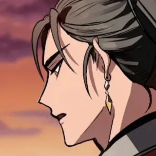 💥 d31b38ed アニメ, ポートレート, キャラクター, 男, イラスト, 漫画 telegram sticker