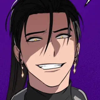 💥 e4980df0 アニメ, マンガ, 男性, 笑顔, キャラクター, ポートレート telegram sticker