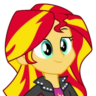 Human Sunset Shimmer telegram stickers