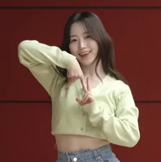 🥰 dae143a0 wanita, simbol perdamaian, orang, senyum, imut, bahagia whatsapp sticker