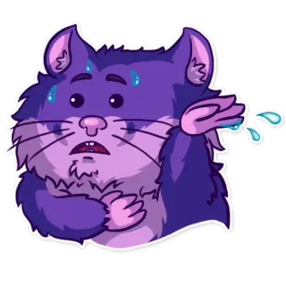 😅 086206fb chuột hamster, đổ mồ hôi, động vật, hoạt hình, dễ thương telegram sticker