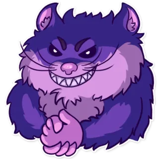 😈 2c1f8623 mèo, ác, cười, âm mưu, hoạt hình, nhãn dán telegram sticker