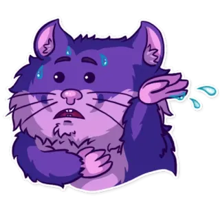 😰 b5fe3332 hamster, berkeringat, gugup, cemas, imut, stiker, binatang, kartun telegram sticker