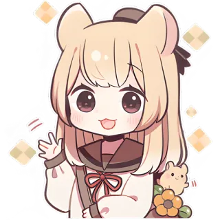 ☺️ 11e91043 dễ thương, kawaii, anime, hoạt hình, động vật, nhân vật, nhãn dán telegram sticker