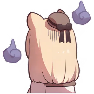 😣 9b6660e1 Anime, Cô gái, Buồn bã, Nhìn từ sau, Kawaii, Tóc telegram sticker