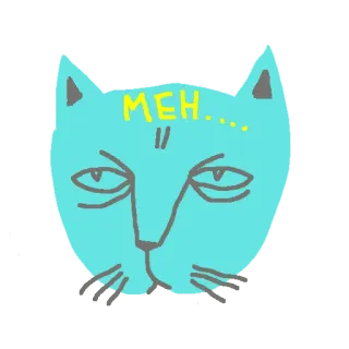😐 836bc095 MEH... gato, meh, expressão, entediado, desinteresse, animal whatsapp sticker