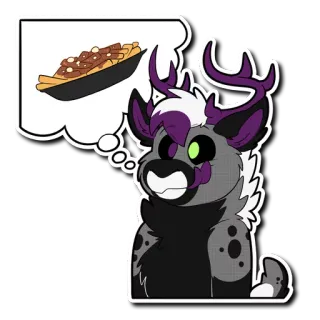 🍽 1cbc5b97 鹿, 兽人, 动物, 薯条, 食物 telegram sticker