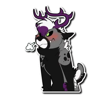 😤 486d2e2e 卡通, 动物, 鹿, 角色, 驯鹿, 艺术, 贴纸 telegram sticker