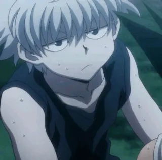 😑 3e78ce1b Killua Zoldyck Hunter x Hunter anime, killua, hunter x hunter, character, boy, white hair whatsapp sticker