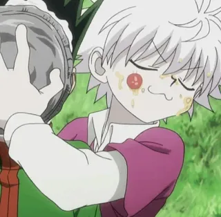 😌 7a7f3521 Killua Zoldyck Hunter x Hunter anime, killua, hunter x hunter, character, funny whatsapp sticker