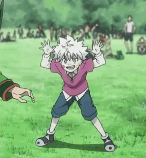 😆 96280b98 Killua Hunter x Hunter anime, cartoon, killua, hunter x hunter whatsapp sticker