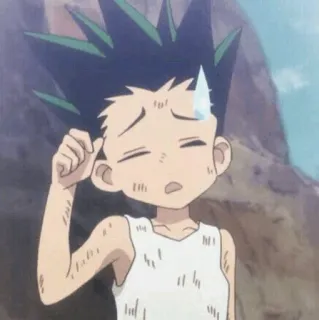 😓 d9e58f6f Gon Freecss Hunter x Hunter anime, manga, gon, hunterxhunter whatsapp sticker