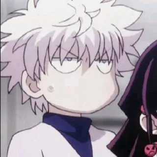 🤨 e6b4a92d Killua Zoldyck Hunter x Hunter anime, killua, hunter x hunter, cartoon, angry whatsapp sticker