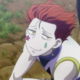☺️ 448e5988 Hisoka Hunter x Hunter Anime, Personnage, Clown, Manga, Sourire narquois telegram sticker
