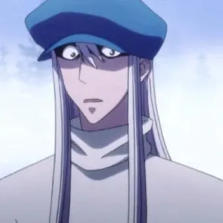 😰 50e83084 Kite Hunter x Hunter Anime, Chasseur, Cerf-volant, Sérieux, Cheveux bleus telegram sticker