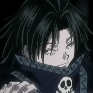 😣 75270121 Feitan Portor Hunter x Hunter Anime, Feitan, Hunter x Hunter, Brigade Fantôme, Crâne telegram sticker