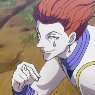 🤡 79004f87 Hisoka Hunter x Hunter Anime, Magicien, Vilain, Chasseur, Sourire narquois telegram sticker