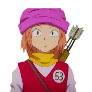 😐 04375924 Anime, Nhân vật, Cung thủ, Hunter x Hunter telegram sticker