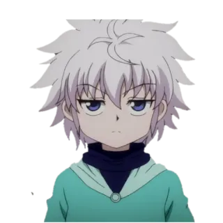 😒 1fd7340c Killua Zoldyck Hunter x Hunter anime, hunter x hunter, killua, zoldyck, sticker, nhân vật telegram sticker