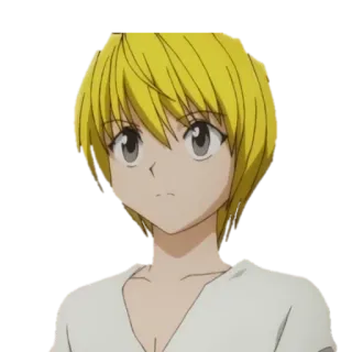 😕 3069be8f Kurapika Hunter x Hunter Anime, Manga, Kurapika, Hunter x Hunter, Tóc vàng, Nhân vật telegram sticker