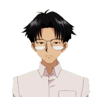 😒 30dc5022 Gendo Ikari Neon Genesis Evangelion Anime, Nhân vật, Chân dung, Kính, Gendo Ikari telegram sticker