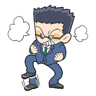 😡 2b18e326 anger, cartoon, character, businessman, frustration telegram sticker