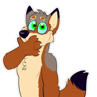 😶 46b6ed83 Desenho animado, Animal, Raposa, Furry, Personagem, Fofo telegram sticker