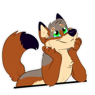 🐕 67899d1c raposa, desenho animado, animal, fofo, peludo telegram sticker