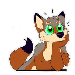 🧘‍♂️ bbd373d2 Furry, Animal, Lobo, Desenho animado, Fofo, Personagem, Adesivo telegram sticker