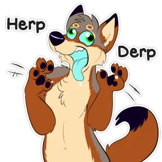 🤪 f81968db Herp Derp Desenho animado, Cachorro, Engraçado, Bobo, Pateta, Animal telegram sticker