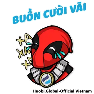 😂 15e2a1cf Deadpool BUỒN CƯỜI VÃI Дэдпул, плачет, смешной, мультфильм, комикс, супергерой whatsapp sticker