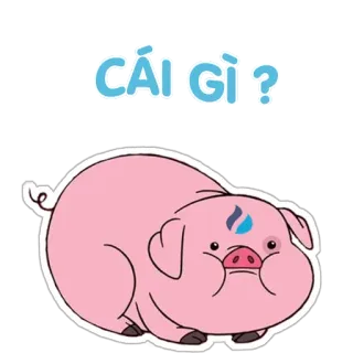 😒 578e9288 Waddles Gravity Falls CÁI GÌ? cochon, Waddles, Gravity Falls, dessin animé, animé, mignon, drôle whatsapp sticker