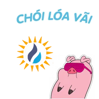 😚 9c865cbd CHÓI LÓA VÃI éblouissant, lunettes de soleil, cochon, dessin animé whatsapp sticker