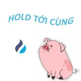 😉 e74b6b5c HOLD TỚI CÙNG cochon, mignon, animal, rose, dessin animé whatsapp sticker