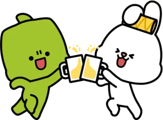 🥂 406525b6 bersulang, perayaan, teman, bir, pesta, minum telegram sticker