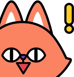 😲 9d870c5e chat, animal, autocollant, mignon, dessin animé, expression, exclamation, alerte whatsapp sticker