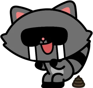 😭 0b20ebce procione, cartone animato, animale, divertente, carino, umorismo telegram sticker