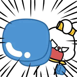 🤜 9b8237cc animale, boxe, cartone animato, carino, pugno, tigre telegram sticker
