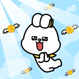 🤩 aad58686 Cartone animato, Carino, Volante, Monete, Coniglio telegram sticker