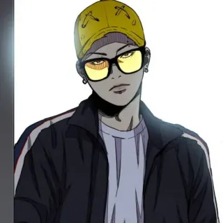 🇨🇼 14a5a2cc 角色, 男性, 动漫, 眼镜, 帽子 telegram sticker