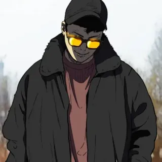 🇨🇼 36456fc9 男人, 太阳镜, 夹克, 肖像, 冬天, 人, 风格 telegram sticker